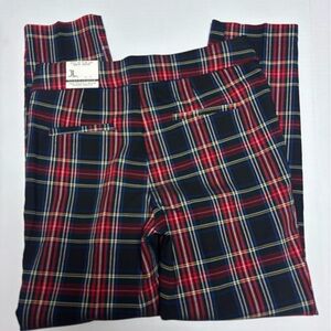 Jules & Leopold Plaid Pull on Slim Leg Ankle Length Pants